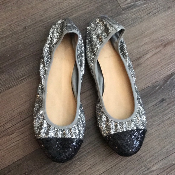 J. Crew Shoes - J Crew Glittery Ballerina Flats Size 7.5 NWOT